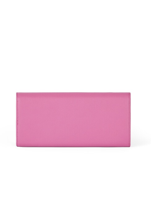 BASIC Portefeuille continental en cuir fuchsia - Portefeuilles Femme