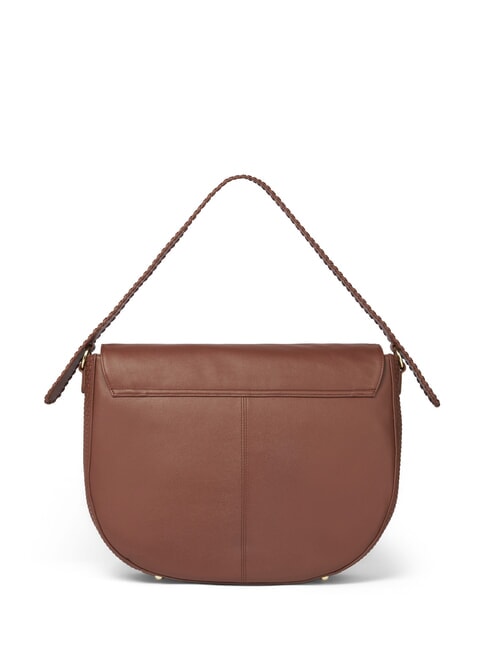 NAOMI Sac à bandoulière en cuir marron - Sacs pour Femme