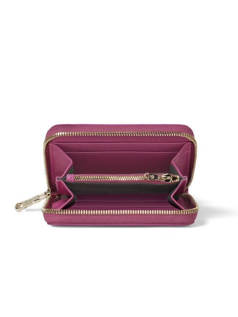 BASIC Petit portefeuille en cuir zipp&eacute; rouge - Portefeuilles Femme