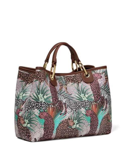 BETH SPECIAL Grand sac à main avec pochette jungle - Sacs pour Femme