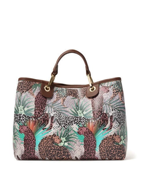 BETH SPECIAL Grand sac à main avec pochette jungle - Sacs pour Femme