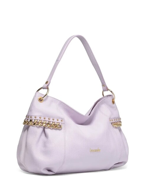 NORA Sac bandoulière en cuir avec chaîne lilas - Sacs pour Femme