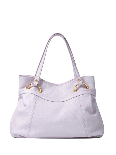 NORA Sac shopping en cuir avec chaîne lilas - Sacs pour Femme