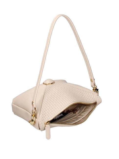 NAOMI Sac à bandoulière en cuir beige - Sacs pour Femme