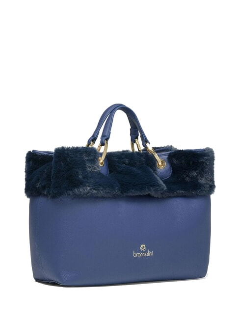 BETH FUR Sac &agrave; main avec pochette bleu - Sacs pour Femme