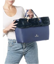 BRACCIALINI BETH FUR Sac &agrave; main avec pochette bleu - Sacs pour Femme - 5