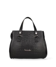 BRACCIALINI ZOE CROCO Sac à main en cuir imprimé noir - Sacs pour Femme - 3