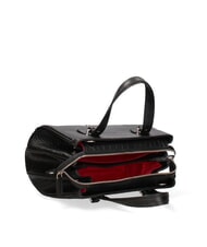 BRACCIALINI ZOE CROCO Sac à main en cuir imprimé noir - Sacs pour Femme - 5