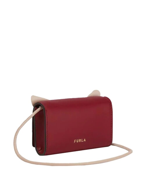 ALLEGRA FOX Mini sac bandoulière en cuir de veau TONS DE CERISE - Sacs pour Femme