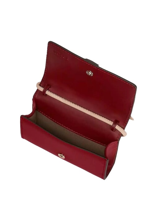 ALLEGRA FOX Mini sac bandoulière en cuir de veau TONS DE CERISE - Sacs pour Femme