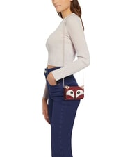 FURLA ALLEGRA FOX Mini sac bandoulière en cuir de veau TONS DE CERISE - Sacs pour Femme - 4