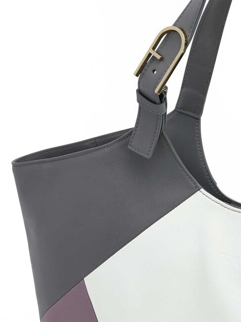 FLOW Sac bandoulière en cuir imprimé guimauve+aura+sol - Sacs pour Femme