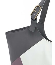 FURLA FLOW Sac bandoulière en cuir imprimé guimauve+aura+sol - Sacs pour Femme - 3