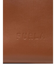 FURLA MIASTELLA Petit sac à main en cuir Cognac - Sacs pour Femme - 3