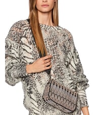 FURLA MOON Mini sac en tissu jacquard désert + tons noirs - Sacs pour Femme - 6