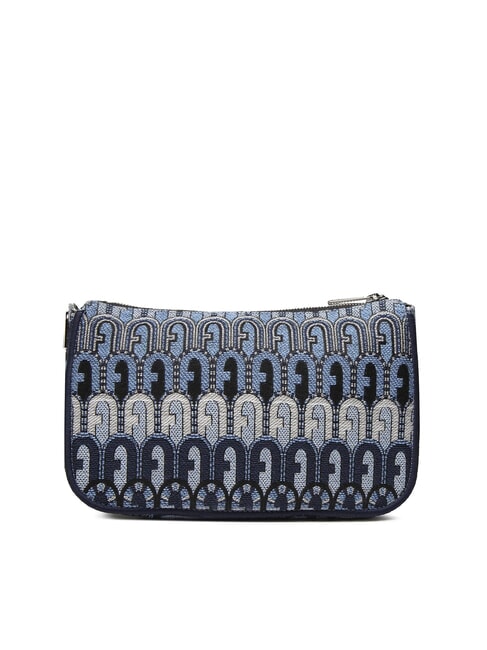 MOON Mini sac en tissu jacquard tons bleu denim + noir - Sacs pour Femme