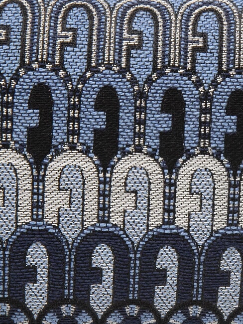 MOON Mini sac en tissu jacquard tons bleu denim + noir - Sacs pour Femme