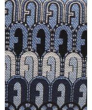 FURLA MOON Mini sac en tissu jacquard tons bleu denim + noir - Sacs pour Femme - 5