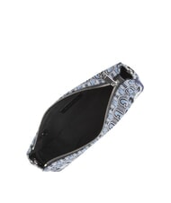 FURLA MOON Mini sac en tissu jacquard tons bleu denim + noir - Sacs pour Femme - 7