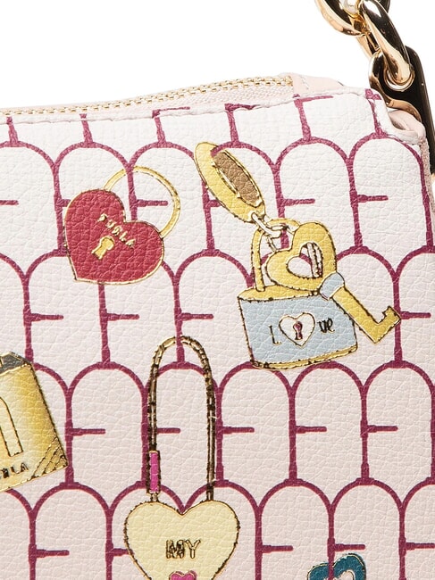 MOON Petit sac à bandoulière en cuir tons bon bon - Sacs pour Femme