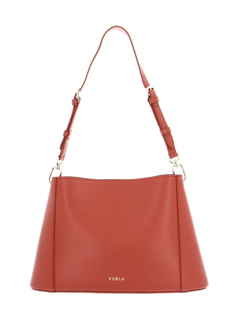 FLEUR Sac à bandoulière en cuir avec bandoulière cannelle - Sacs pour Femme