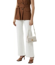 FURLA ZOE Sac bandoulière en cuir imprimé tons de guimauve - Sacs pour Femme - 5