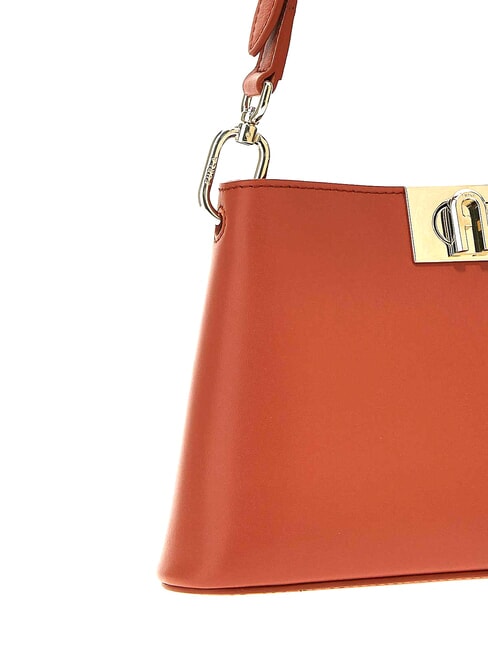 FLEUR Sac bandoulière en cuir de veau cannelle - Sacs pour Femme