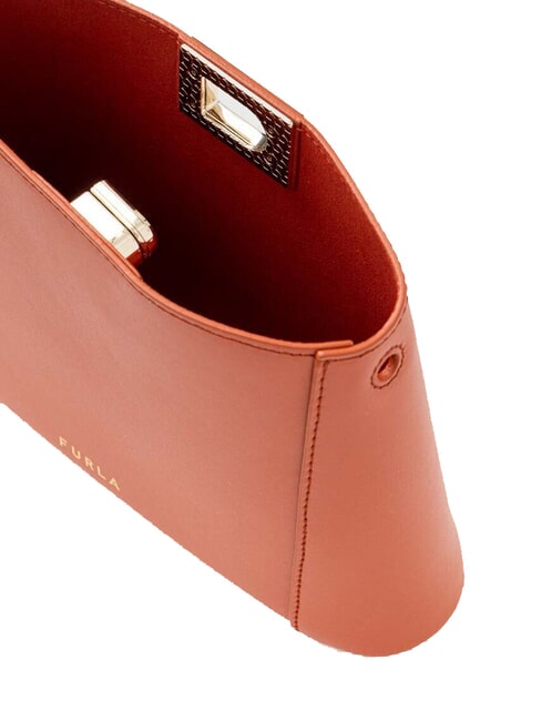 FLEUR Sac bandoulière en cuir de veau cannelle - Sacs pour Femme