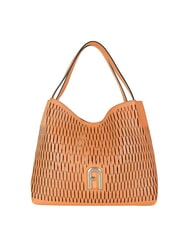 FURLA PRIMULA Sac bandoulière en cuir perforé coucher de soleil - Sacs pour Femme - 3