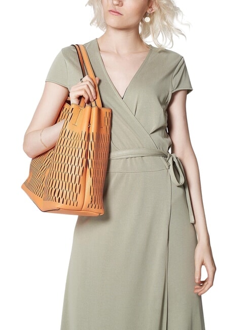 PRIMULA Sac bandoulière en cuir perforé coucher de soleil - Sacs pour Femme