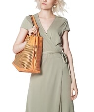 FURLA PRIMULA Sac bandoulière en cuir perforé coucher de soleil - Sacs pour Femme - 5