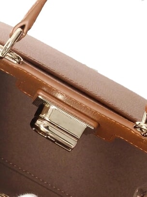 1927 Mini sac en cuir imprimé Ares Cognac - Sacs pour Femme