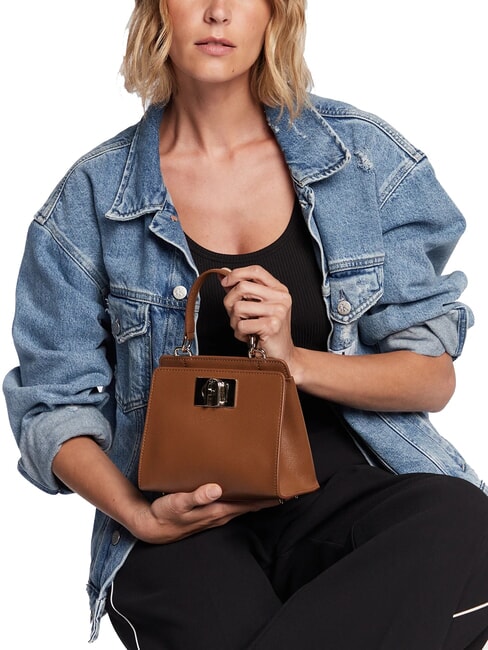 1927 Mini sac en cuir imprimé Ares Cognac - Sacs pour Femme