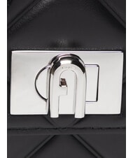 FURLA 1927 Mini sac en cuir matelassé Noir - Sacs pour Femme - 4
