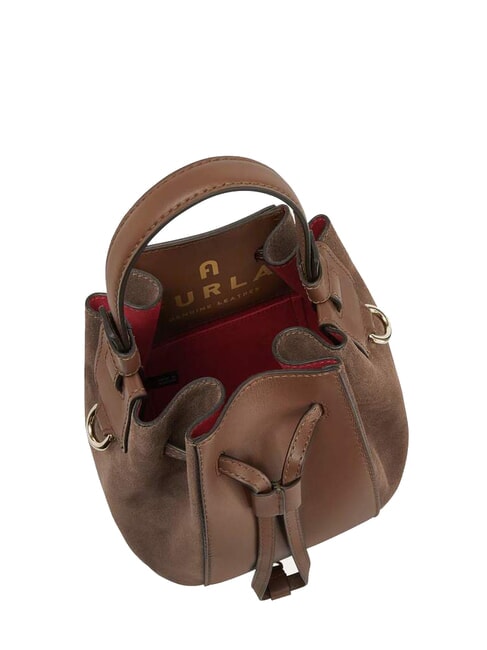 MIASTELLA Mini sac seau en cuir pralines - Sacs pour Femme