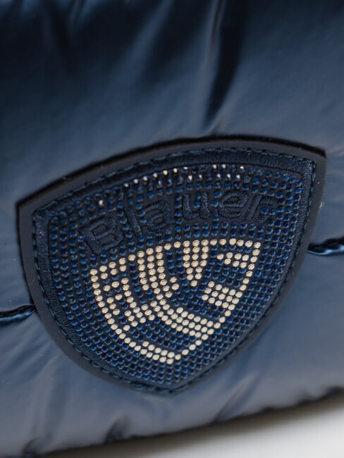 PADDED NYLON Sac à dos avec logo en strass BLEU - Sacs pour Femme