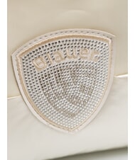 BLAUER PADDED NYLON Pochette souple avec logo en strass blanc - Sacs pour Femme - 3