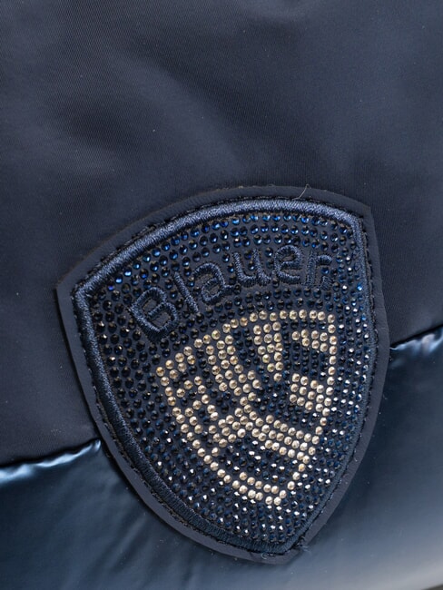 PADDED NYLON Pochette souple avec logo en strass BLEU - Sacs pour Femme