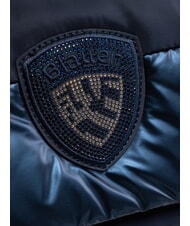 BLAUER PADDED NYLON Sac bandouli&egrave;re moelleux avec logo en strass BLEU - Sacs pour Femme - 3