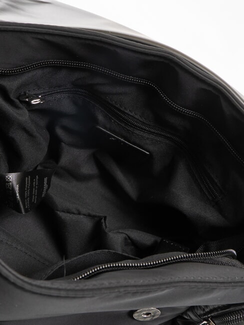 PADDED NYLON Sac bandouli&egrave;re moelleux avec logo en strass NOIR - Sacs pour Femme