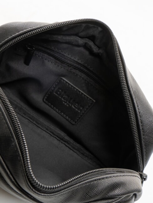 WALLSTREET Sac banane à imprimé Saffiano avec poche NOIR - Sacs banane