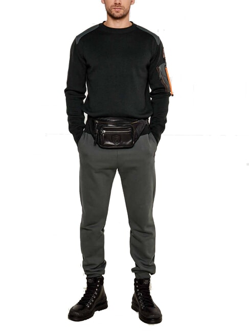 FIRSTCLASS Sac banane en cuir NOIR - Sacs banane