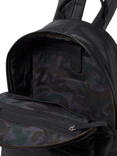 FIRSTCLASS Sac à dos en cuir pour ordinateur portable NOIR - Sacs à dos pour l'École & les Loisirs