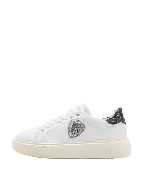 VENUS Baskets en cuir blanc/noir - Chaussures Femme