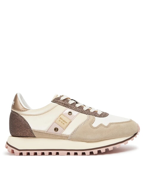 MILLEN Baskets cr&egrave;me/bronze - Chaussures Femme