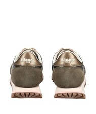 BLAUER MILLEN Baskets en cuir mélangé taupe - Chaussures Femme - 3