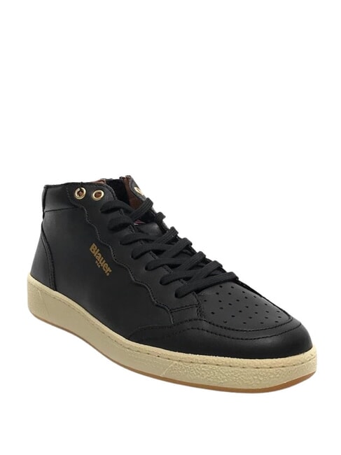 MURRAY Baskets en cuir NOIR - Chaussures Homme