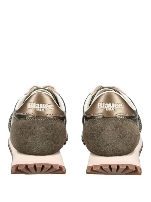 MILLEN Baskets en cuir m&eacute;lang&eacute; taupe - Chaussures Femme