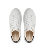 BLAUER BUCK Baskets en cuir blanc/bleu marine - Chaussures Homme - 4