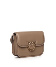 PINKO LOVE BOX Mini sac en nappa à rabat biscuit au gingembre-or antique - Sacs pour Femme - 2